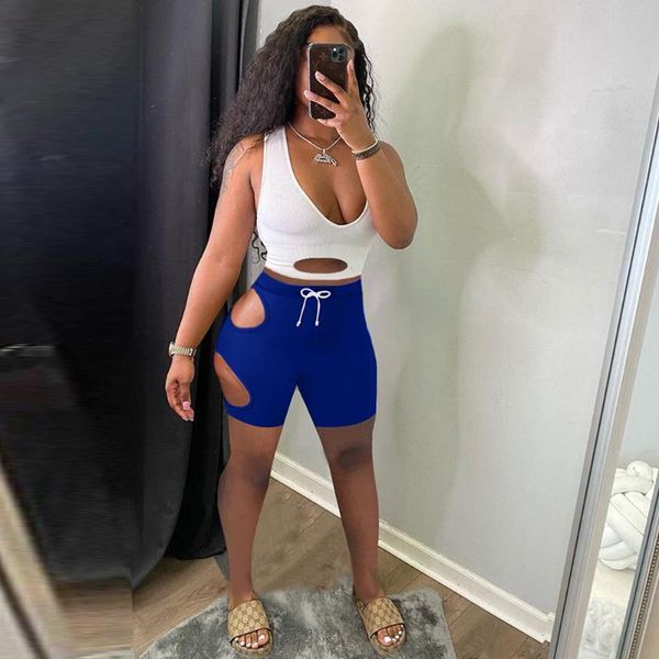 women's tracksuits hollow out fitness women two piece sport suit deep v neck sleeveless tank and drawstring biker short loungewear, Gray
women's tracksuits hollow out fitness women two piece sport suit deep v neck sleeveless tank and drawstring biker short loungewear, Gray