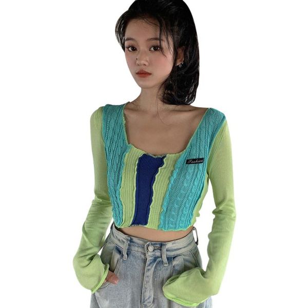 women's t-shirt knitted for women autumn sweet o-neck long sleeve off shoulder t shirt fashion female crop, White
women's t-shirt knitted for women autumn sweet o-neck long sleeve off shoulder t shirt fashion female crop, White