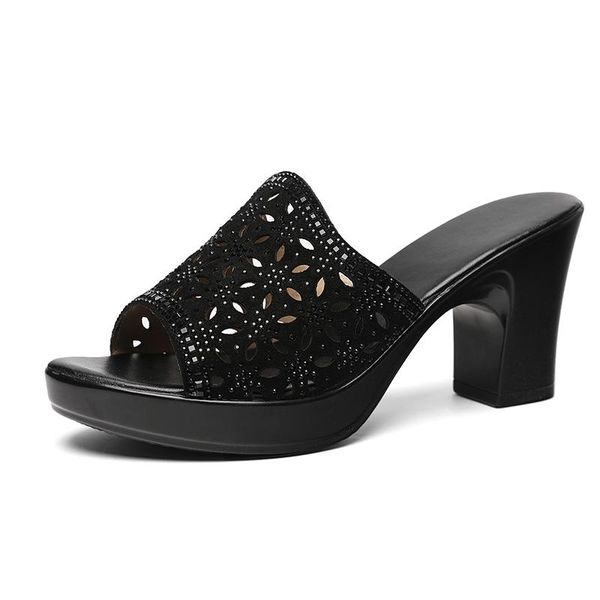slippers crystal women comfortable cow suede leather fashion women's casual shoes summer sandals plush size 35-40, Black
slippers crystal women comfortable cow suede leather fashion women's casual shoes summer sandals plush size 35-40, Black