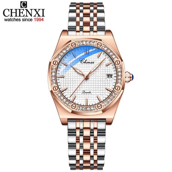 wristwatches chenxi fashion women watches stainless steel bracelet watch ladies rosegold quartz waterproof wristwatch, Slivery;brown
wristwatches chenxi fashion women watches stainless steel bracelet watch ladies rosegold quartz waterproof wristwatch, Slivery;brown