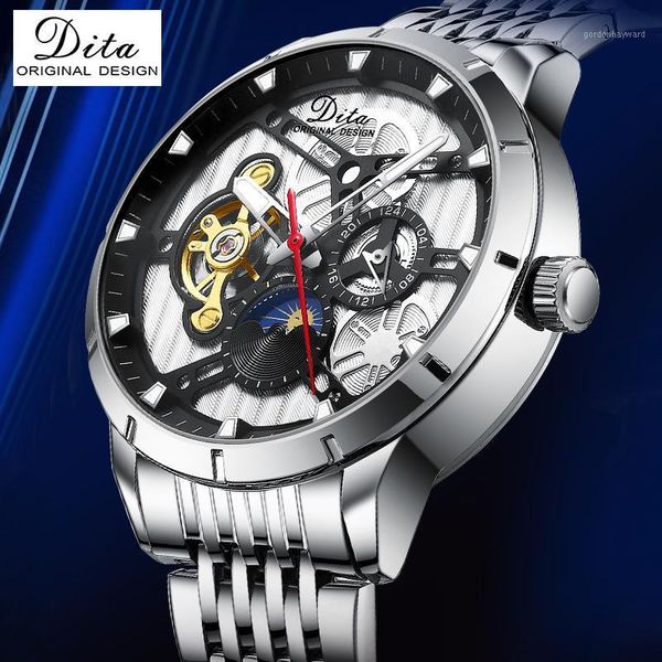 40mm men luxury automatic mechanical wrist watch stainless steel 3atm waterproof for women relogio masculino wristwatches, Slivery;brown
40mm men luxury automatic mechanical wrist watch stainless steel 3atm waterproof for women relogio masculino wristwatches, Slivery;brown