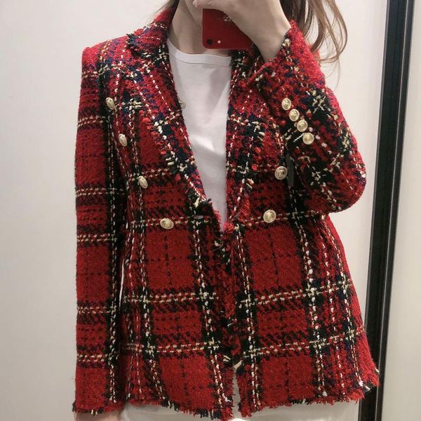 women's suits & blazers women vintage jackets tweed red plaid winter fashion female patchwork blazer coats girls chic outfit clothes, White;black
women's suits & blazers women vintage jackets tweed red plaid winter fashion female patchwork blazer coats girls chic outfit clothes, White;black