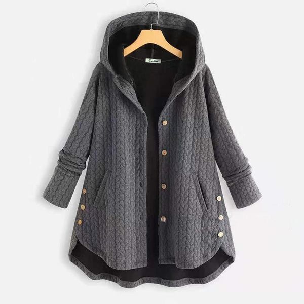 women's wool & blends autumn and winter fashion grey hooded single breasted cotton coat medium long irregular casual for women, Black
women's wool & blends autumn and winter fashion grey hooded single breasted cotton coat medium long irregular casual for women, Black