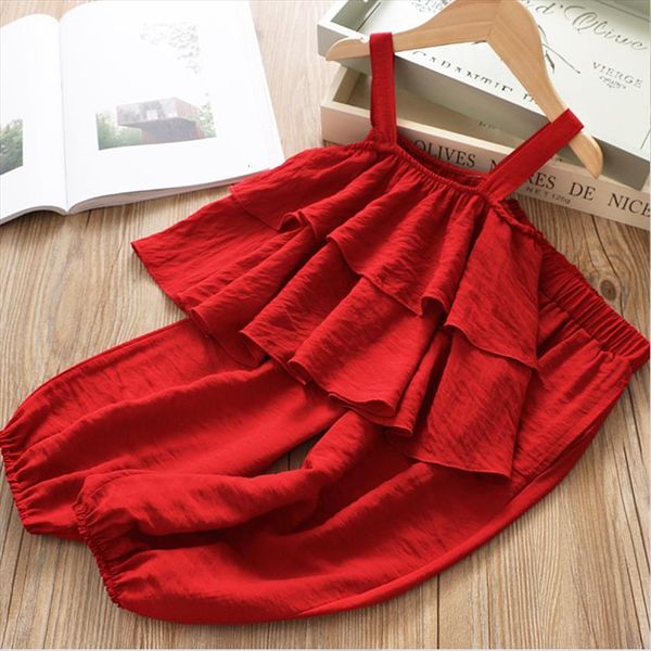 solid sling pants sets fashion summer casual pullover baby clothes kids sleeveless t shirt red 2 to 8, White
solid sling pants sets fashion summer casual pullover baby clothes kids sleeveless t shirt red 2 to 8, White
