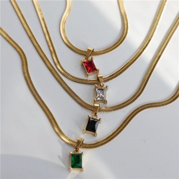 chains high end hand polished green clear red black rectangle pendant band choker necklace stainless steel waterproof jewelry, Silver
chains high end hand polished green clear red black rectangle pendant band choker necklace stainless steel waterproof jewelry, Silver