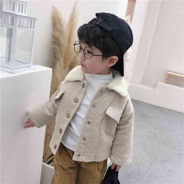 winter boys girls fleece thicken turn-down collar corduroy coats kids warm casual outwear children thick jackets 210708, Blue;gray
winter boys girls fleece thicken turn-down collar corduroy coats kids warm casual outwear children thick jackets 210708, Blue;gray