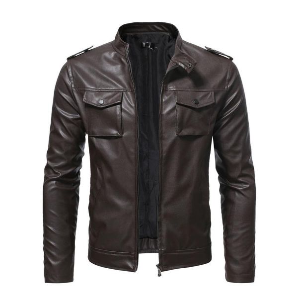men's jackets men slim leather jacket solid color stand collar long sleeve zipper pocket short coat moto & biker streetwear, Black;brown
men's jackets men slim leather jacket solid color stand collar long sleeve zipper pocket short coat moto & biker streetwear, Black;brown