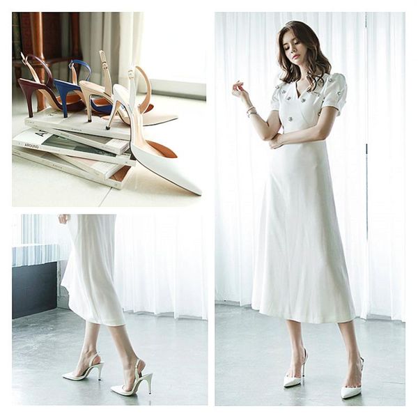 buckle strap sandals white shoes woman heel closed toe slingback sandalias stiletto high heels lady sandale fairy style sandalen, Black
buckle strap sandals white shoes woman heel closed toe slingback sandalias stiletto high heels lady sandale fairy style sandalen, Black