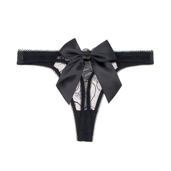 women's panties varsmiss big bow thong embroidered transparent satin, Black;pink
women's panties varsmiss big bow thong embroidered transparent satin, Black;pink