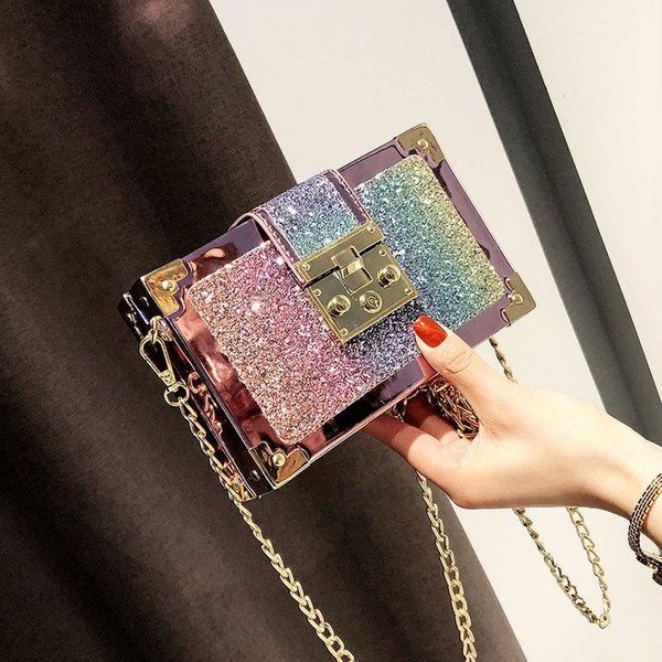 shoulder bags luxury fashion gradient color sequins box style party clutch bag chain crossbody for women evening
shoulder bags luxury fashion gradient color sequins box style party clutch bag chain crossbody for women evening