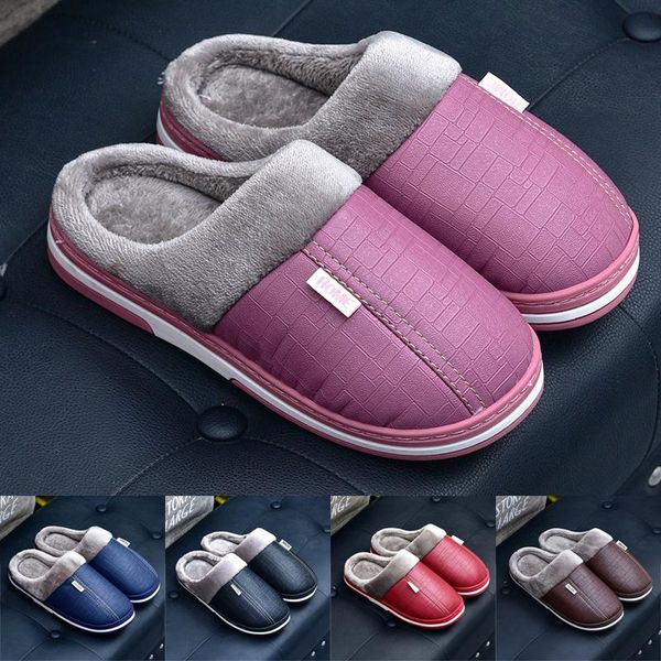 slippers women winter couples slipper non-slip indoor flats pu leather house shoe waterproof warm memory foam slides plus size45, Black
slippers women winter couples slipper non-slip indoor flats pu leather house shoe waterproof warm memory foam slides plus size45, Black