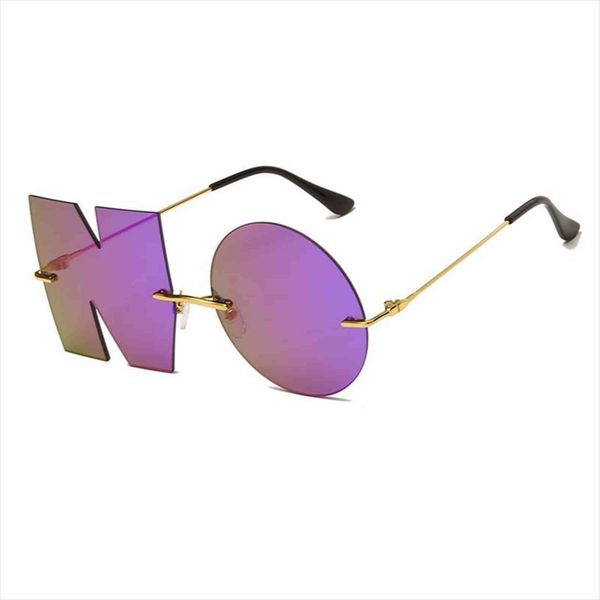 fashion rimless sunglasses brand designer women metal letter no sun glasses lady trend sunglass uv400 shades eyewear, White;black
fashion rimless sunglasses brand designer women metal letter no sun glasses lady trend sunglass uv400 shades eyewear, White;black