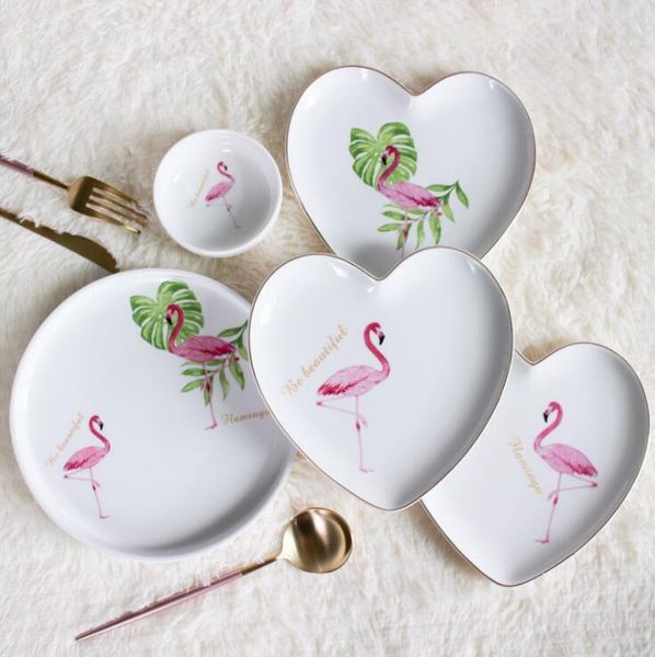 creative boutique heart shape flamingo ceramic gold-plated fruit salad plate sk fashion breakfast flatware sets
creative boutique heart shape flamingo ceramic gold-plated fruit salad plate sk fashion breakfast flatware sets