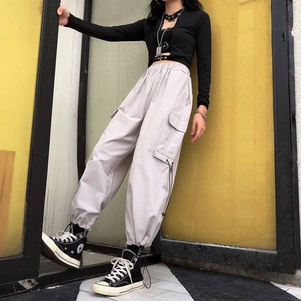 women's pants & capris kahaki high waist cargo women pockets patchwork loose streetwear pencil 2021 fashion hip hop trousers female, Black;white
women's pants & capris kahaki high waist cargo women pockets patchwork loose streetwear pencil 2021 fashion hip hop trousers female, Black;white