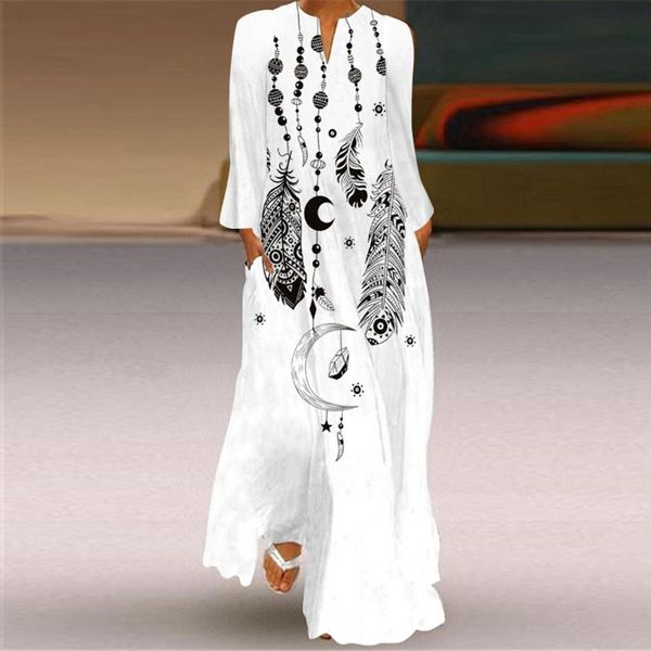 casual dresses #l5 v neck long sleeve autumn dress women vintage printed spring long-sleeved maxi low-cut sexy, Black;gray
casual dresses #l5 v neck long sleeve autumn dress women vintage printed spring long-sleeved maxi low-cut sexy, Black;gray
