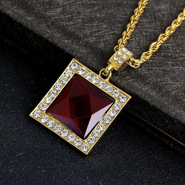 pendant necklaces men hip hop women fashion gold iced out rhinestone square red gem crystal cuban necklace drop, Silver
pendant necklaces men hip hop women fashion gold iced out rhinestone square red gem crystal cuban necklace drop, Silver