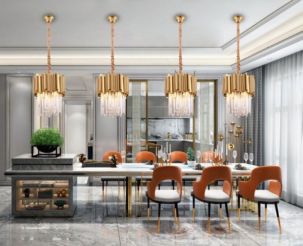 chandeliers modern crystal chandelier for dining room luxury kitchen island chain cristal lamp home decor gold stainless steel light fixture
chandeliers modern crystal chandelier for dining room luxury kitchen island chain cristal lamp home decor gold stainless steel light fixture