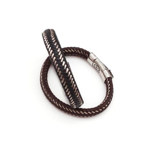 charm bracelets fashion stainless steel magnetic punk black bracelet men's genuine leather rope female jewelry, Golden;silver
charm bracelets fashion stainless steel magnetic punk black bracelet men's genuine leather rope female jewelry, Golden;silver