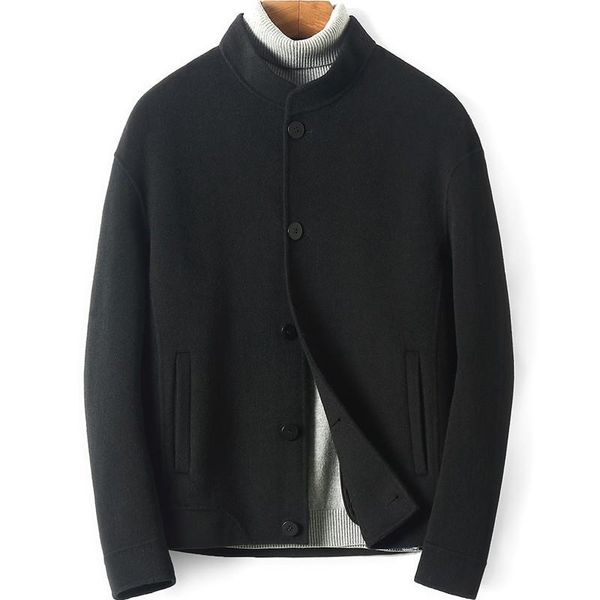 men's wool & blends 100% coat men clothes 2021 double face jacket korean spring autumn luxury mens overcoats s-m1009 kj4295, Black
men's wool & blends 100% coat men clothes 2021 double face jacket korean spring autumn luxury mens overcoats s-m1009 kj4295, Black