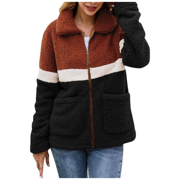 women's jackets women brand autumn winter fashion comfortable cardigan long-sleeved lapel double-faced fleece casual coat chaqueta muje, Black;brown
women's jackets women brand autumn winter fashion comfortable cardigan long-sleeved lapel double-faced fleece casual coat chaqueta muje, Black;brown