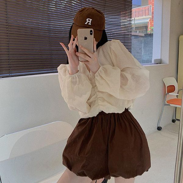 women's tracksuits 2021 neploe 2 piece set women long sleeve high waist wide leg shorts fashion korean suits autumn two elegant, Gray
women's tracksuits 2021 neploe 2 piece set women long sleeve high waist wide leg shorts fashion korean suits autumn two elegant, Gray