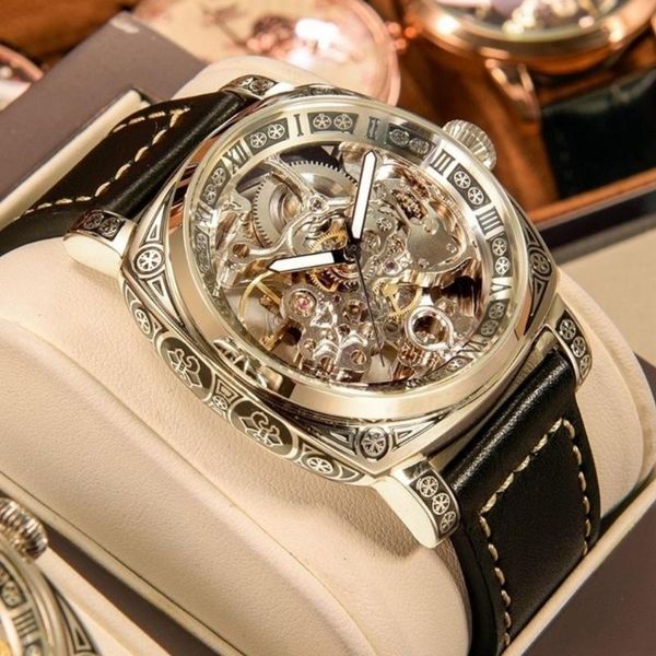 wristwatches 2021 watch hollowed out full-automatic mechanical guochao carved punk style luminous waterproof men, Slivery;brown
wristwatches 2021 watch hollowed out full-automatic mechanical guochao carved punk style luminous waterproof men, Slivery;brown
