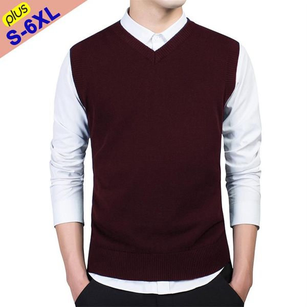 men's vests men sweater vest male plus size 5xl 6xl cotton knit solid sleeveless man pullover autumn spring slim sweaters, Black;white
men's vests men sweater vest male plus size 5xl 6xl cotton knit solid sleeveless man pullover autumn spring slim sweaters, Black;white