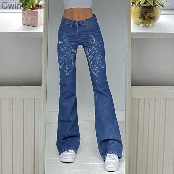 women's jeans vintage blue flare casual female streetwear butterfly print aesthetic harajuku pants korean fashion trousers
women's jeans vintage blue flare casual female streetwear butterfly print aesthetic harajuku pants korean fashion trousers
