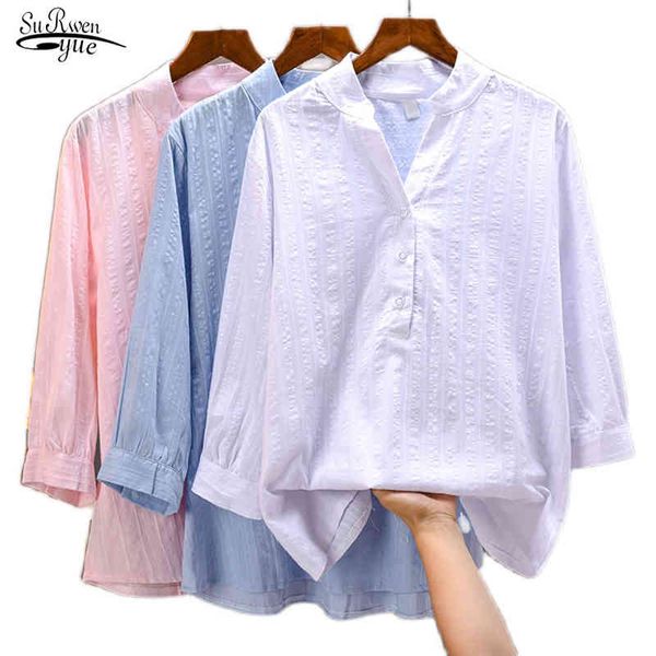 autumn solid cotton blouse women casual v neck plus size shirts loose ladies clothing blusas mujer 12399 210508, White
autumn solid cotton blouse women casual v neck plus size shirts loose ladies clothing blusas mujer 12399 210508, White