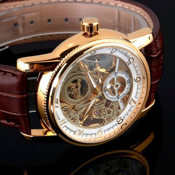 wristwatches retro skeleton watch 2021 mechanical luxury mens watches genuine leather band clock men automatic self wind hour, Slivery;brown
wristwatches retro skeleton watch 2021 mechanical luxury mens watches genuine leather band clock men automatic self wind hour, Slivery;brown