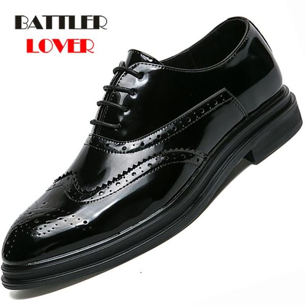 dress shoes mens formal leather oxford for men wedding men's brogues office lace up business male zapatos de hombre, Black
dress shoes mens formal leather oxford for men wedding men's brogues office lace up business male zapatos de hombre, Black