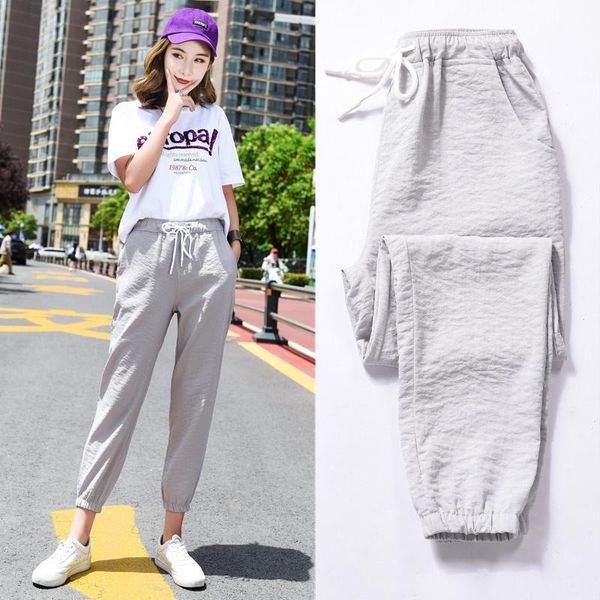 women's pants & capris thin summer nine point ice silk cotton 2021 girls' loose and korean student harem, Black;white
women's pants & capris thin summer nine point ice silk cotton 2021 girls' loose and korean student harem, Black;white