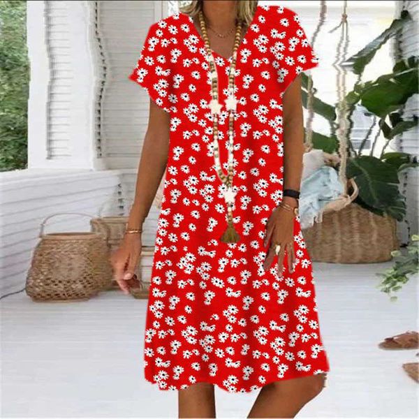 big size dress women summer dress loose short sleeve chrysanthemum printed dresses with pocket lus size women clothing dress y0603, Black;gray
big size dress women summer dress loose short sleeve chrysanthemum printed dresses with pocket lus size women clothing dress y0603, Black;gray
