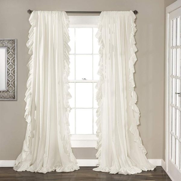 luxury pleated flounces lush decor rod pocket curtain ,ruffled window panel for room, semi sheer ,150Ã240cm /piece & drapes
luxury pleated flounces lush decor rod pocket curtain ,ruffled window panel for room, semi sheer ,150Ã240cm /piece & drapes