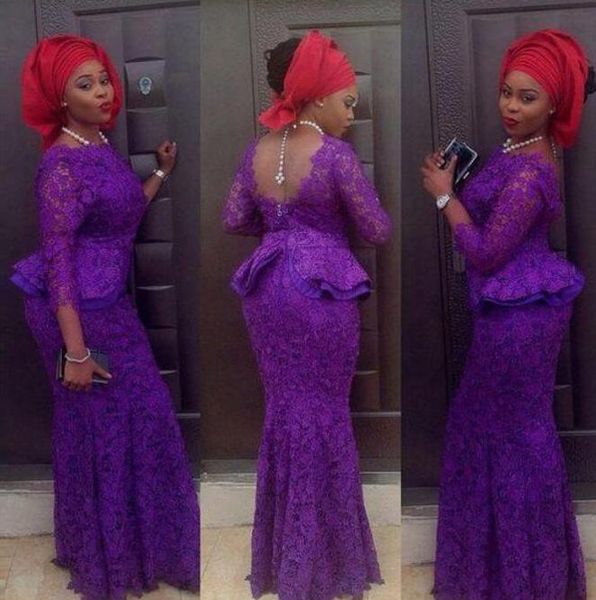 aso ebi prom dresses long sleeves purple mermaid lace appliques with ruffles bateau neck blush evening formal dinner gowns, Black
aso ebi prom dresses long sleeves purple mermaid lace appliques with ruffles bateau neck blush evening formal dinner gowns, Black