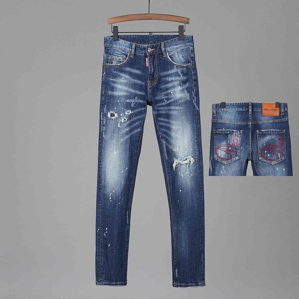 and autumn winter 2020 wash low waist small feet quality night club fashion boutique d2 jeans pants men, Blue
and autumn winter 2020 wash low waist small feet quality night club fashion boutique d2 jeans pants men, Blue