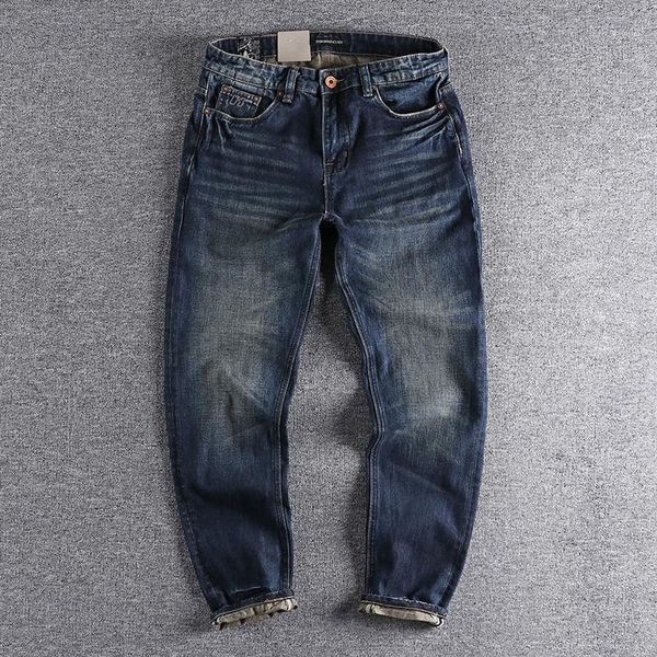 men's jeans 2021 dark blue american fashion small straight youth pants man trouser 474
men's jeans 2021 dark blue american fashion small straight youth pants man trouser 474