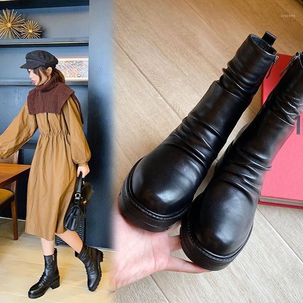boots women ankle natural leather 22-25.5cm soft wrinkled sheepskin cyberstar shoes woman all-match all season1, Black
boots women ankle natural leather 22-25.5cm soft wrinkled sheepskin cyberstar shoes woman all-match all season1, Black
