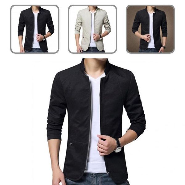 men's jackets casual stylish all match formal jacket buttons men pockets for interview, Black;brown
men's jackets casual stylish all match formal jacket buttons men pockets for interview, Black;brown