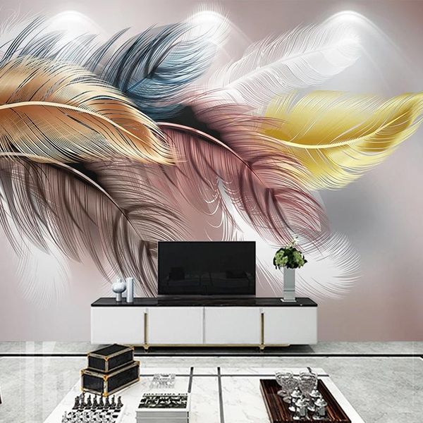 custom 3d po wallpaper creative feather mural modern bedroom living room sofa tv background wall art fresco papel de parede wallpapers
custom 3d po wallpaper creative feather mural modern bedroom living room sofa tv background wall art fresco papel de parede wallpapers