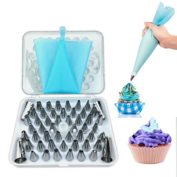 baking & pastry tools 53pc/set 52 stainless steel nozzles + 1 piece silicone bag tool cake decorating sugar craft icing piping
baking & pastry tools 53pc/set 52 stainless steel nozzles + 1 piece silicone bag tool cake decorating sugar craft icing piping