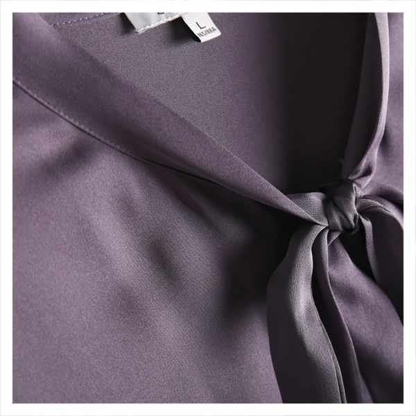 blouses heavy double joe satin female mulberry silk ribbon loose french light ripe purple shirt autumn style, White
blouses heavy double joe satin female mulberry silk ribbon loose french light ripe purple shirt autumn style, White