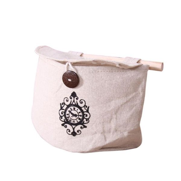 storage bags vintage pattern cotton linen wall hanging bag closet makeup sundries organizer home decoration (clock)
storage bags vintage pattern cotton linen wall hanging bag closet makeup sundries organizer home decoration (clock)