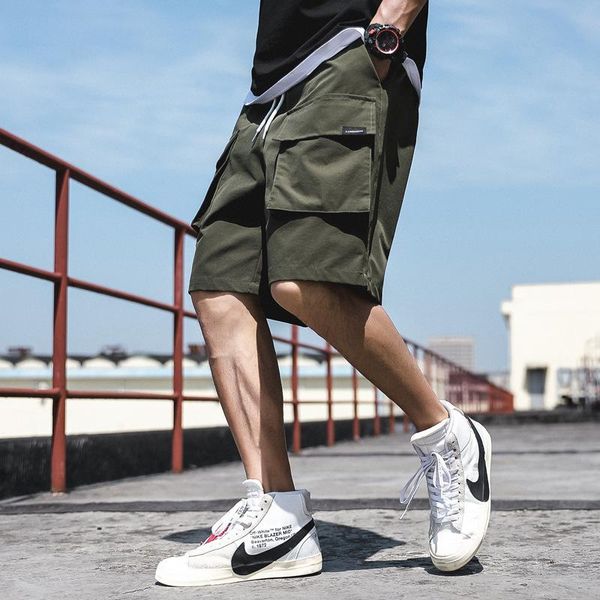 men's shorts men clothing 2021 work summer casual loose pants sports five-point trend beach, White;black
men's shorts men clothing 2021 work summer casual loose pants sports five-point trend beach, White;black
