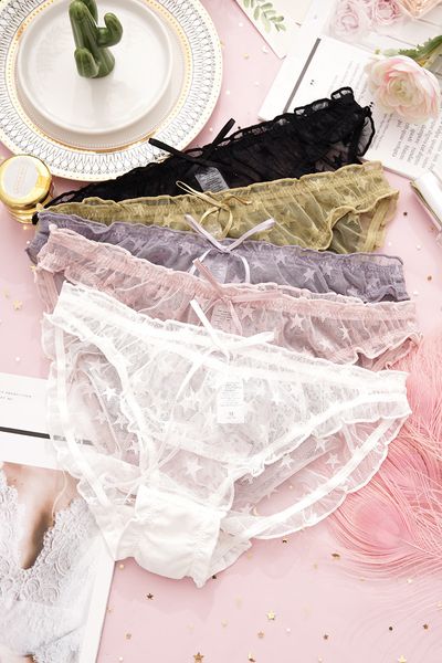 feather gilded mesh breathable low waist triangle women's underwear, Black;white
feather gilded mesh breathable low waist triangle women's underwear, Black;white