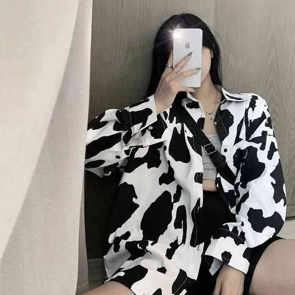 street style oversize women's tunic shirt cow pattern print long sleeve ladies blouse button up loose plus size female 210521, White
street style oversize women's tunic shirt cow pattern print long sleeve ladies blouse button up loose plus size female 210521, White
