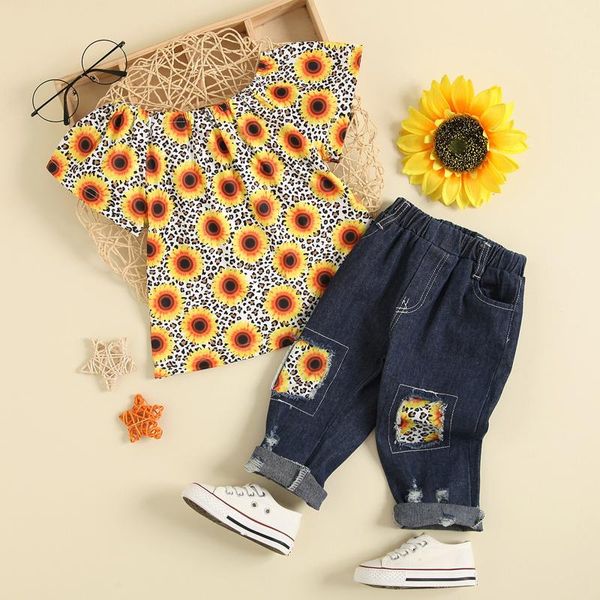 clothing sets floral baby girl clothes summer sunflowers +ripped denim shorts outfit toddler kids, White
clothing sets floral baby girl clothes summer sunflowers +ripped denim shorts outfit toddler kids, White