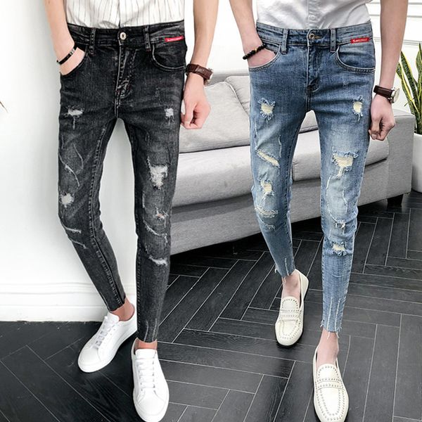 men's jeans wholesale fashion social spirit guy jeans men's slim feet pants black wild autumn teenagers pencil 19ja, Blue
men's jeans wholesale fashion social spirit guy jeans men's slim feet pants black wild autumn teenagers pencil 19ja, Blue