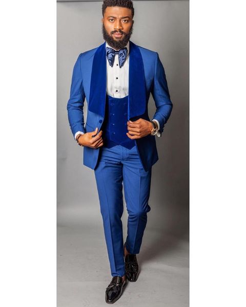 men's suits & blazers (jacket+pants+vest) fashion blue with velvet shawl lapel one button wedding man suit 3 piece formal blazer custom, White;black
men's suits & blazers (jacket+pants+vest) fashion blue with velvet shawl lapel one button wedding man suit 3 piece formal blazer custom, White;black