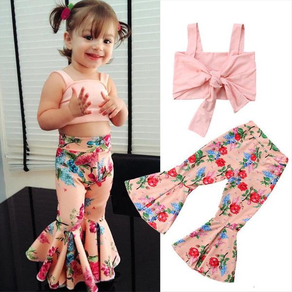 kids baby girls clothes set off shoulder strap solid sleeveless flower print pants 2pc cotton casual toddler newborn outfits, White
kids baby girls clothes set off shoulder strap solid sleeveless flower print pants 2pc cotton casual toddler newborn outfits, White